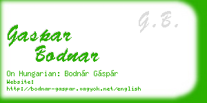 gaspar bodnar business card