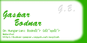 gaspar bodnar business card